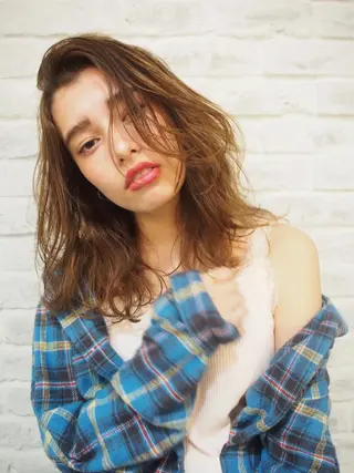 ミディアム カラー パーマ 🌈髪質改善💕 縮毛矯正✨青木まで✨のヘアスタイル