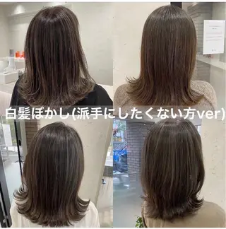 ミディアム カラー 青木 捺稀のヘアスタイル