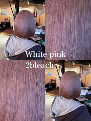 ミディアム カラー ふじわらはゆ/髪質改 善/透明感カラーのヘアスタイル