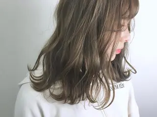 ミディアム カラー 韓国hair ·͜· watanabeのヘアスタイル