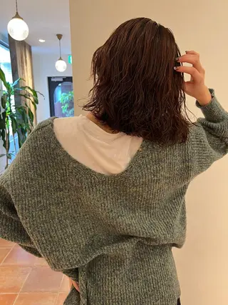 ショート パーマ ボブ/レイヤー/ケア パーマ/リュウタのヘアスタイル