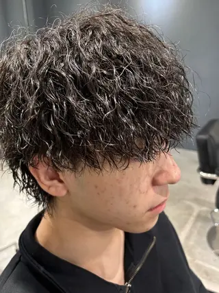 ショート パーマ メンズ特化美容師 中戸 滉のヘアスタイル