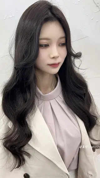 ロング カラー alpha. カラーエクステ下妻のヘアスタイル