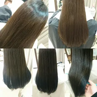 ロング カラー タッセルボブ× 美髪・髪質改善のヘアスタイル