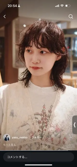 ミディアム 青木 裕のヘアスタイル