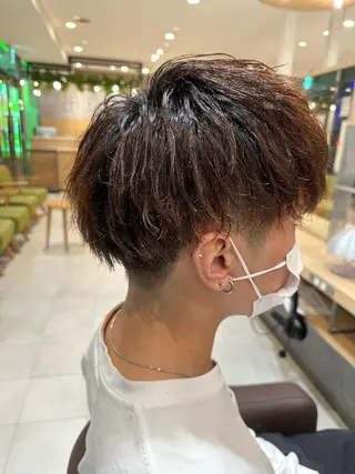 ミディアム パーマ メンズ 💈メンズ特化 美容師サキ💈のヘアスタイル