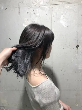 セミロング カラー パーマ ヘアアレンジ メンズ キッズ ネイル マツエク・マツパ Rene'所属・当日予約⭕️ yuriのヘアスタイル