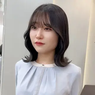 ミディアム 縮毛矯正/韓国ヘア /レイヤー🎀ミズキのヘアスタイル