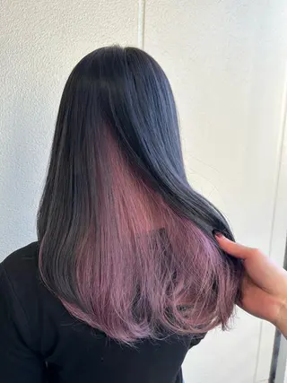 セミロング カラー ヘアアレンジ 《暖色/韓国hair 》🇰🇷桑原ユキネのヘアスタイル