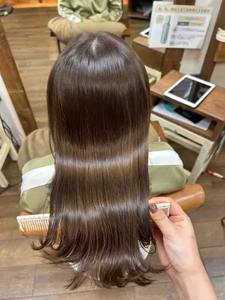 セミロング カラー 徳 永のヘアスタイル