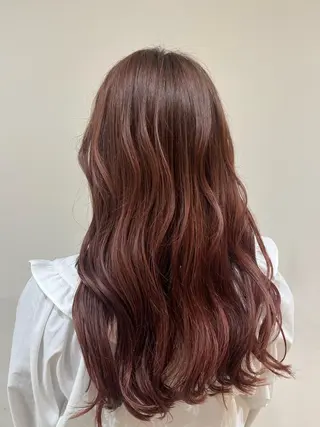 ロング カラー ヘアアレンジ レイヤー/顔まわり 透明感カラー柳澤優名のヘアスタイル