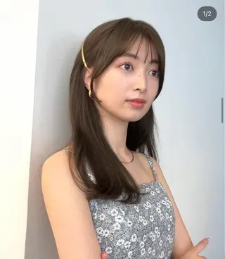 ロング カラー パーマ 似合わせカット⚪︎ ／フェイスレイヤーのヘアスタイル