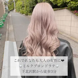 セミロング カラー 韓国ヘア特化💍 tiam💍ブリーチのヘアスタイル