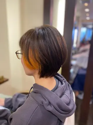 ショート カラー ヘアアレンジ 加藤 瑠美のヘアスタイル