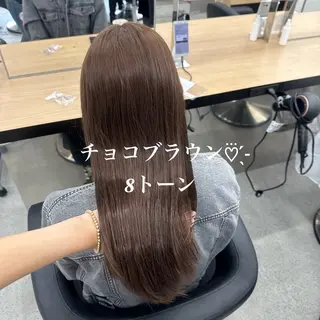 ロング カラー NAMI🤎ブラウン &ミルクティー🤍のヘアスタイル