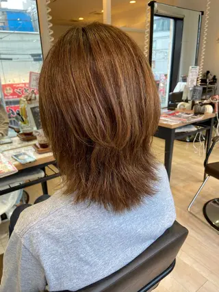 ミディアム VISAGE   join所属・コバヤシ ユウスケのヘアスタイル