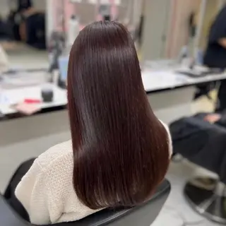 ロング カラー 【ﾐﾆﾓSALE】透 ける艶髪♡ストレートのヘアスタイル