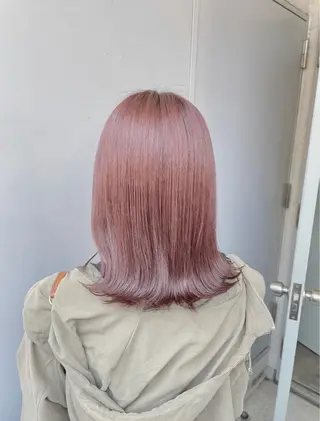 ミディアム カラー ベージュカラー💖 やすひろのヘアスタイル