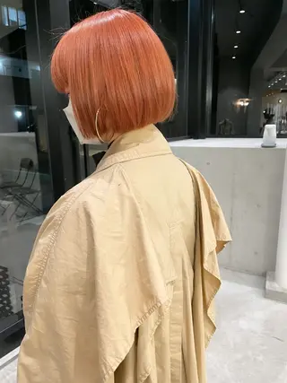 ショート カラー ヘアアレンジ ミニボブ/ブリーチ 🌈MISATOのヘアスタイル