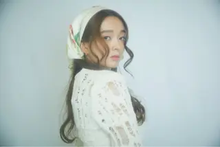 ロング ヘアアレンジ 韓国ナチュラル・ ベージュ/落合夏希のヘアスタイル