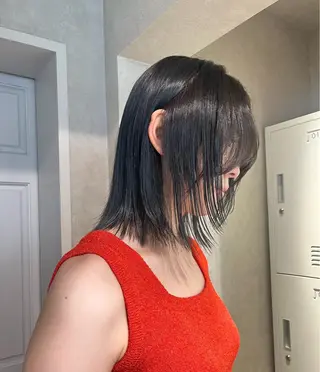 ミディアム カラー 艶ハイトーン/ 輝保🤍✨のヘアスタイル