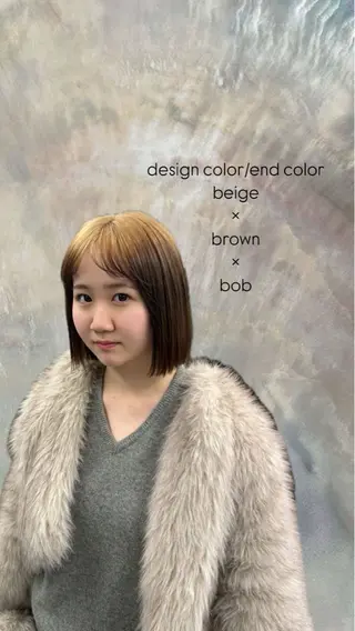 ミディアム INORI /フェイスレイヤーのヘアスタイル