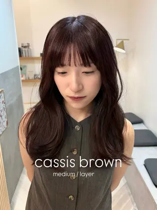 ミディアム 似合わせ/ベージュ /レイヤー/りほ🤍のヘアスタイル