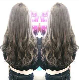 ロング カラー れん/ハイトーン /エクステ/韓国風のヘアスタイル