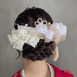 セミロング ヘアアレンジ ブランシェ勝川南口店 石原 あゆみのマツエク・マツパデザイン