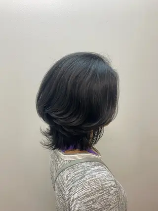 ミディアム 染谷 れなのヘアスタイル
