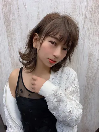 ミディアム カラー lamie by melt 吉祥寺 【ラミエ バイ メルト】所属・【ミニモ公認】*似合 わせ職人*滝田拳史のヘアスタイル