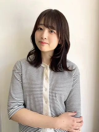 ミディアム カラー 🎀あいか🎀 六本松/モデル募集中のヘアスタイル