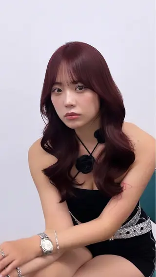 ロング 愛梨/ハイトーン /韓国/ダメージレスのヘアスタイル