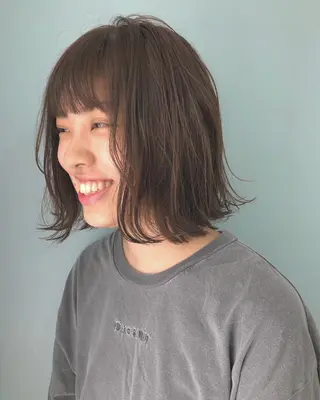 ミディアム カラー 🤎ベージュカラー 🐶メンズパーマのヘアスタイル