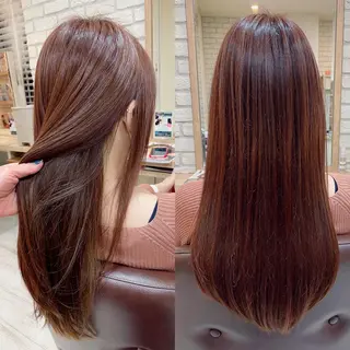ロング カラー 清水 有実子のヘアスタイル