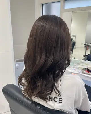 セミロング カラー グレージュ/ベージュ /経堂/sana🌱のヘアスタイル