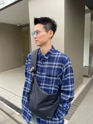 ショート メンズ 吉田一輝 外国人パーマのヘアスタイル