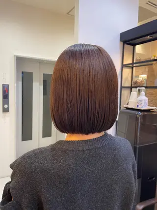 ミディアム mao♡ベージュ/ 顔周りカットのヘアスタイル