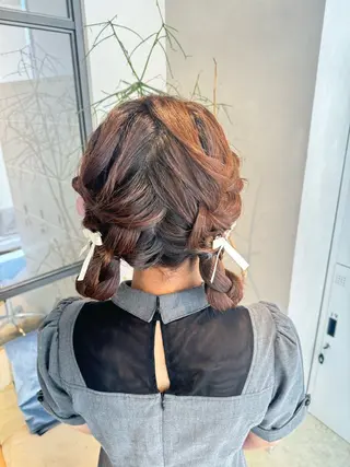 ヘアアレンジ 透明感カラー✨艶髪 制作🌱山根あゆみのヘアスタイル