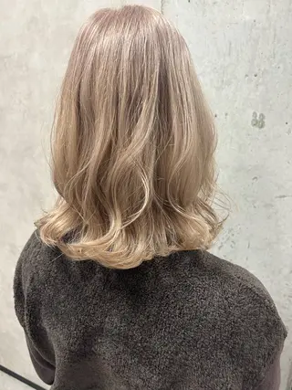 ミディアム LUNON/田河優花 /デザインカラーのヘアスタイル