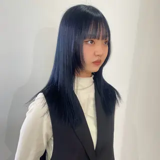 セミロング カラー nonoka オリーブ/レイヤーのヘアスタイル