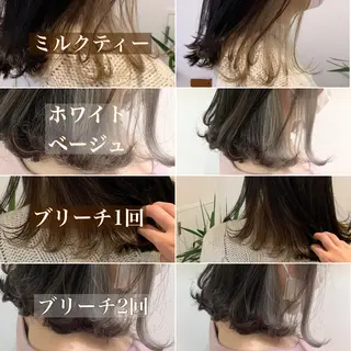 ミディアム FRAME+spa&hair roomなんば駅前店所属・🌸MAYU🌸 ハイトーン➕レイヤーのヘアスタイル