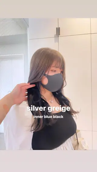 カラー miko🪽地毛風/ ハイトーン/レイヤーのヘアスタイル