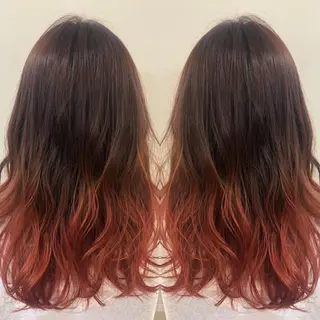 セミロング カラー 菅 翔太のヘアスタイル