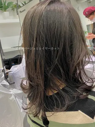 ミディアム カラー 似合わせ専門美容師 なかじまのヘアスタイル