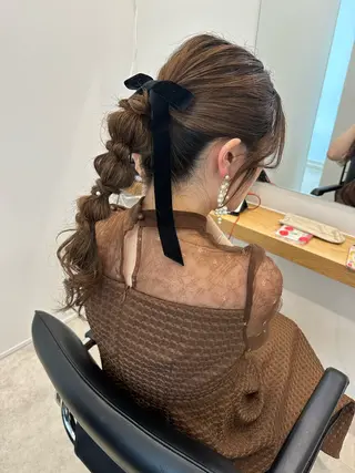 ロング ヘアアレンジ ヘアセット/艶カラー 💐nao.のヘアスタイル