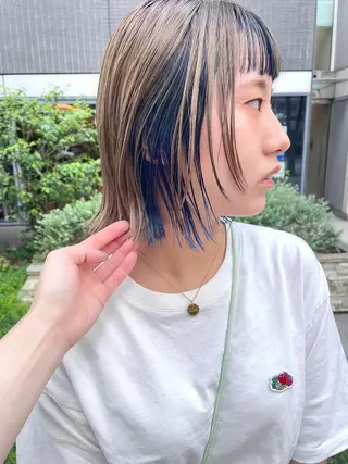 ミディアム カラー パーマ ヘアアレンジ メンズ キッズ ネイル マツエク・マツパ アイブロウ tatsumi/ボブ ウルフ/レイヤーのヘアスタイル