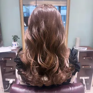 ロング パーマ 韓国風/コテ巻き風 パーマ/るい🌿のヘアスタイル