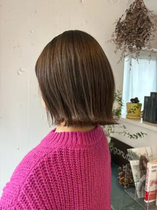 ミディアム カラー かりん髪質改善 /メンズカットのヘアスタイル