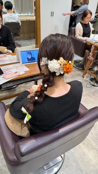 ロング ヘアアレンジ ハイトーン/ダブル カラー/あやかのヘアスタイル